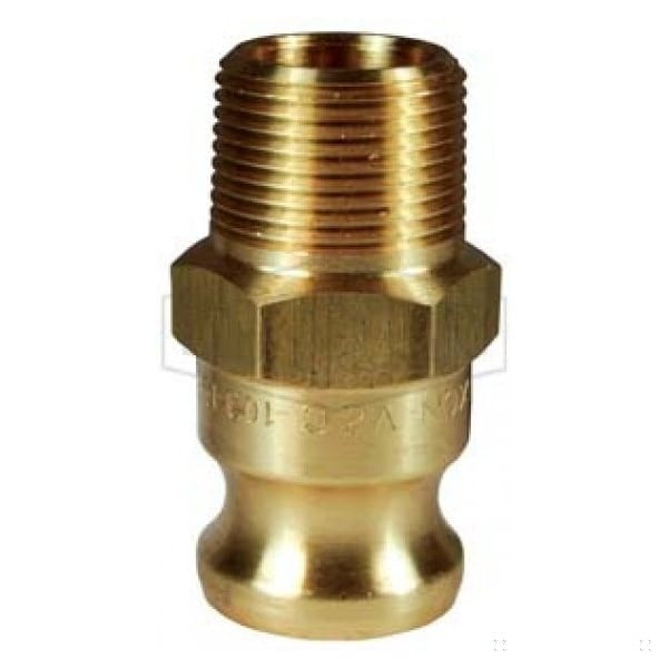 Boss-Lock Type F Cam and Groove Adapter, 1-1/4 in, Male Adapter x MNPT, Brass, Domestic